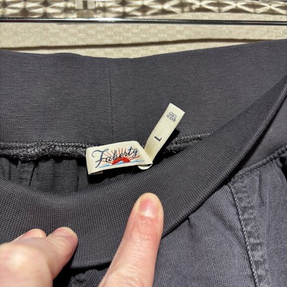 Faherty Women's Charcoal Gray Jogger Pants Tencel Organic Cotton Blend Size L - Picture 4 of 10